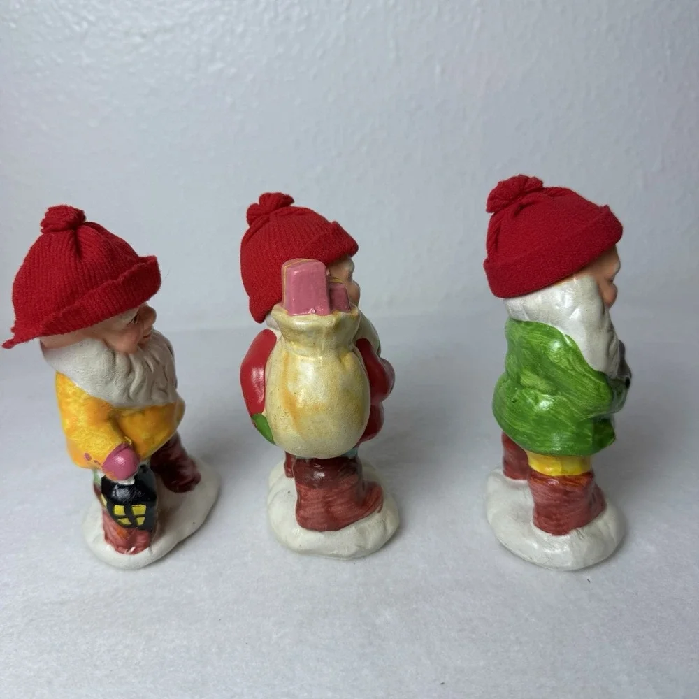 Vintage‎ Lot Of 3 Coast Orient Trading Christmas Elf Figures Santa Elves Gnomes